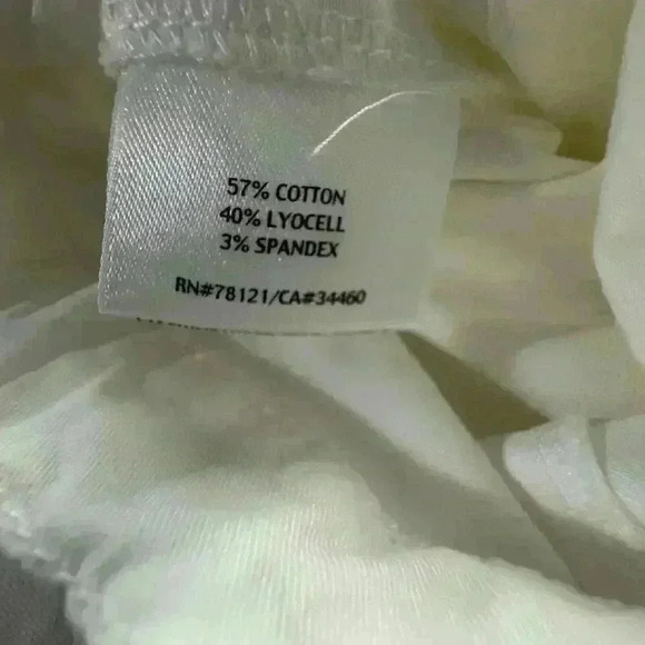 Eileen Fisher Women’s 2 White Cotton Blend Stretch Mid Rise Capri Cropped Pants - Picture 12 of 12